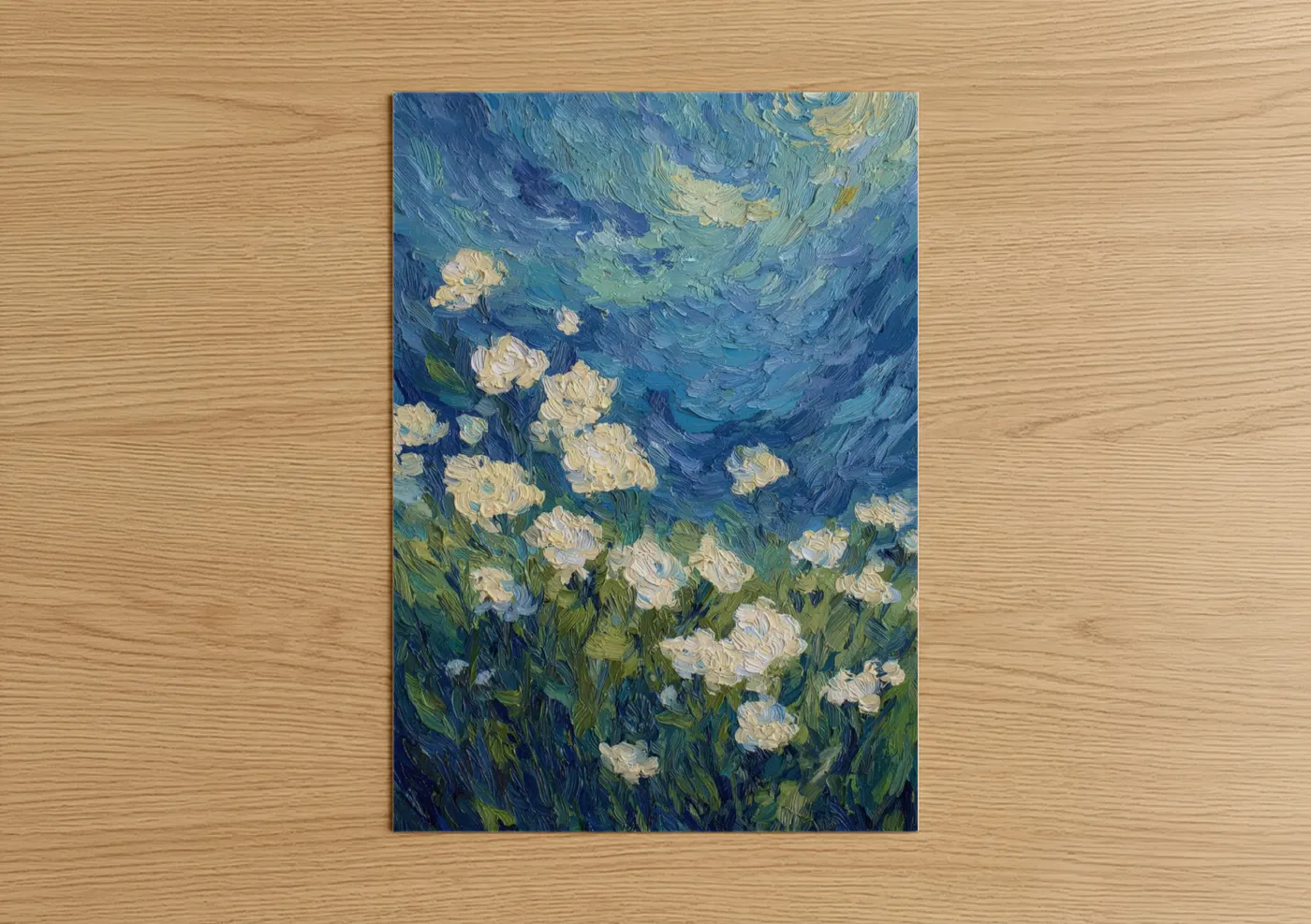 Starry Hydrangeas Impressionist Floral Wall Art