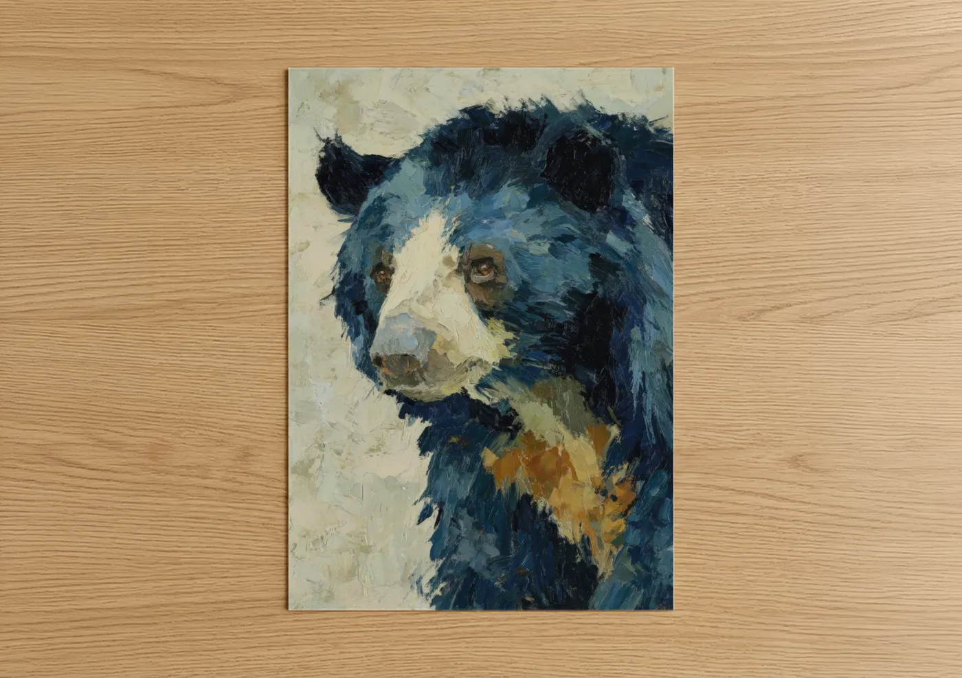 Sloth Bear Portrait Oil Painting Wall Art