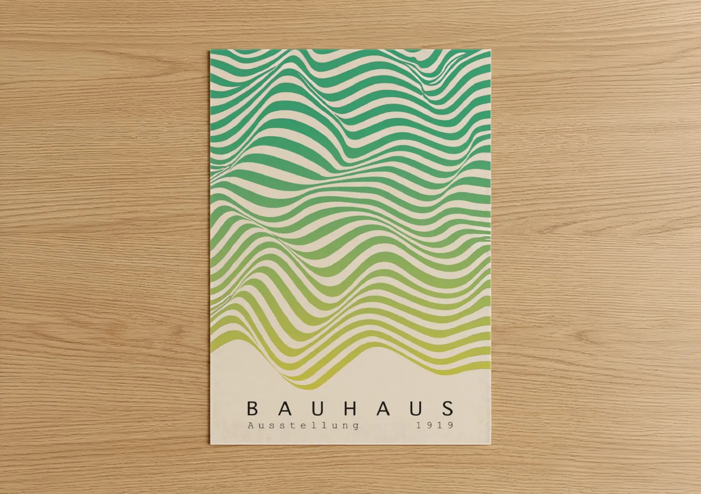 Flowing Waves Bauhaus Geometric Wall Art
