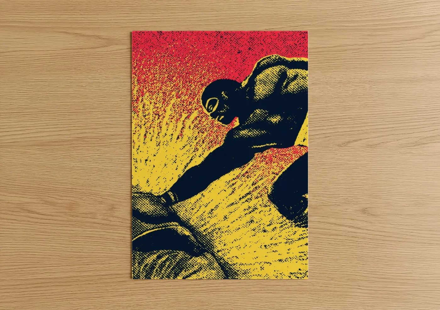 Dynamic Wrestler Pop Art Print Wall Art