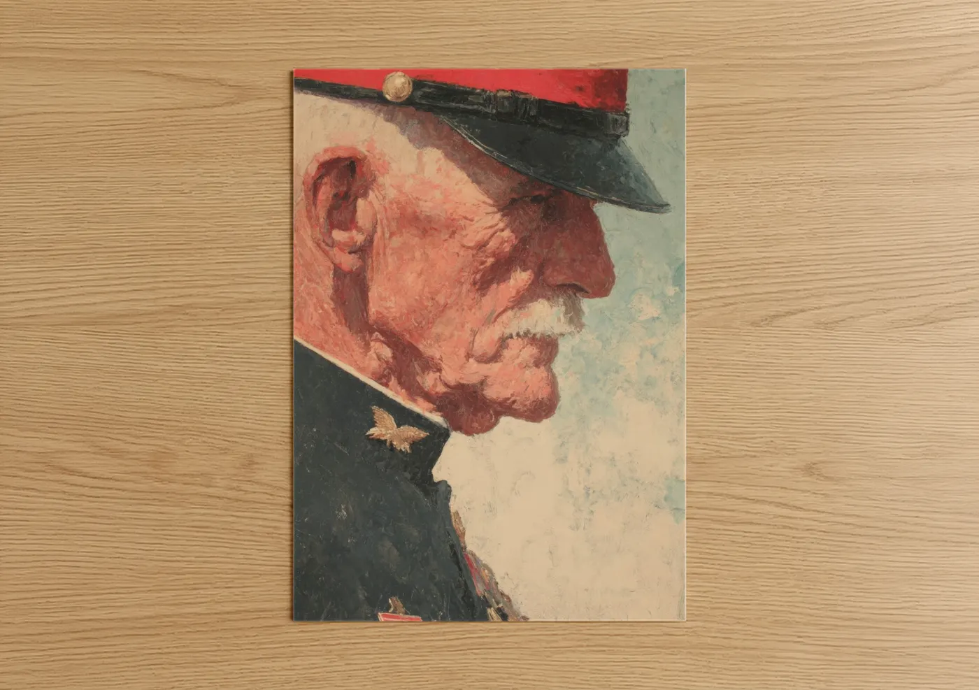 Vintage Soldier Portrait Military Wall Art