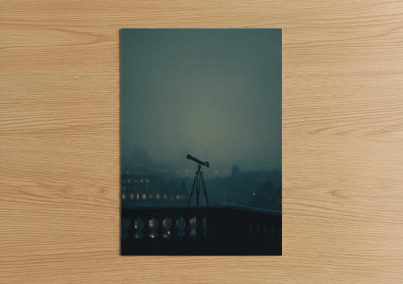 Moody Cityscape Spyglass Night Photography Wall Art