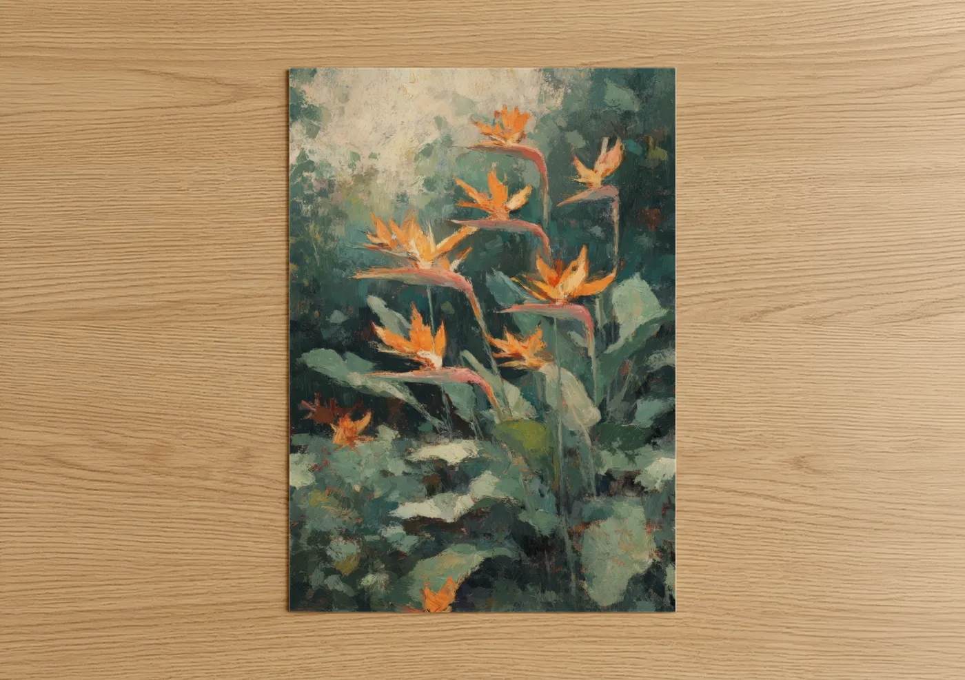 Golden Birds of Paradise Flower Wall Art