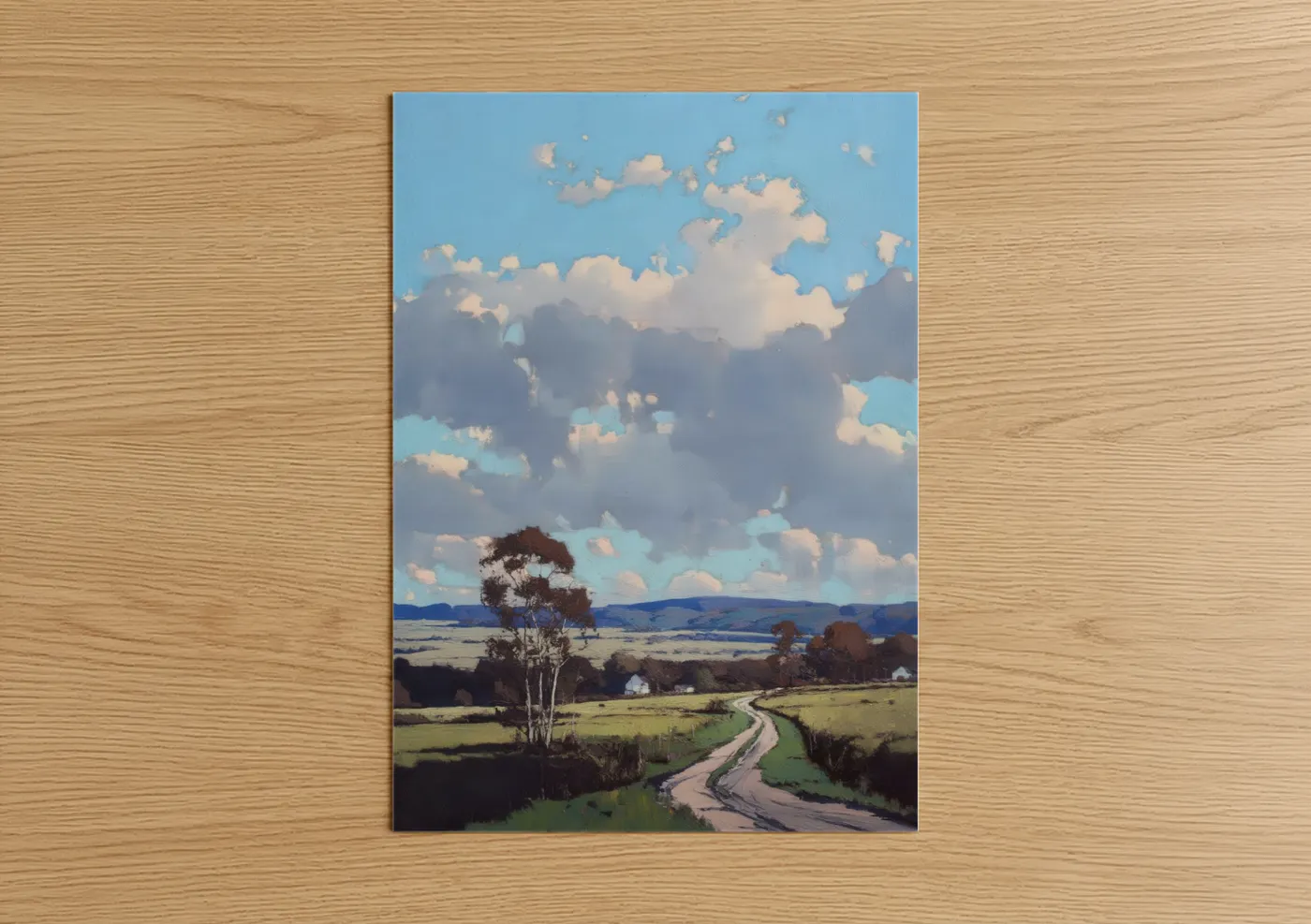 Rural Landscape with Winding Road Wall Art