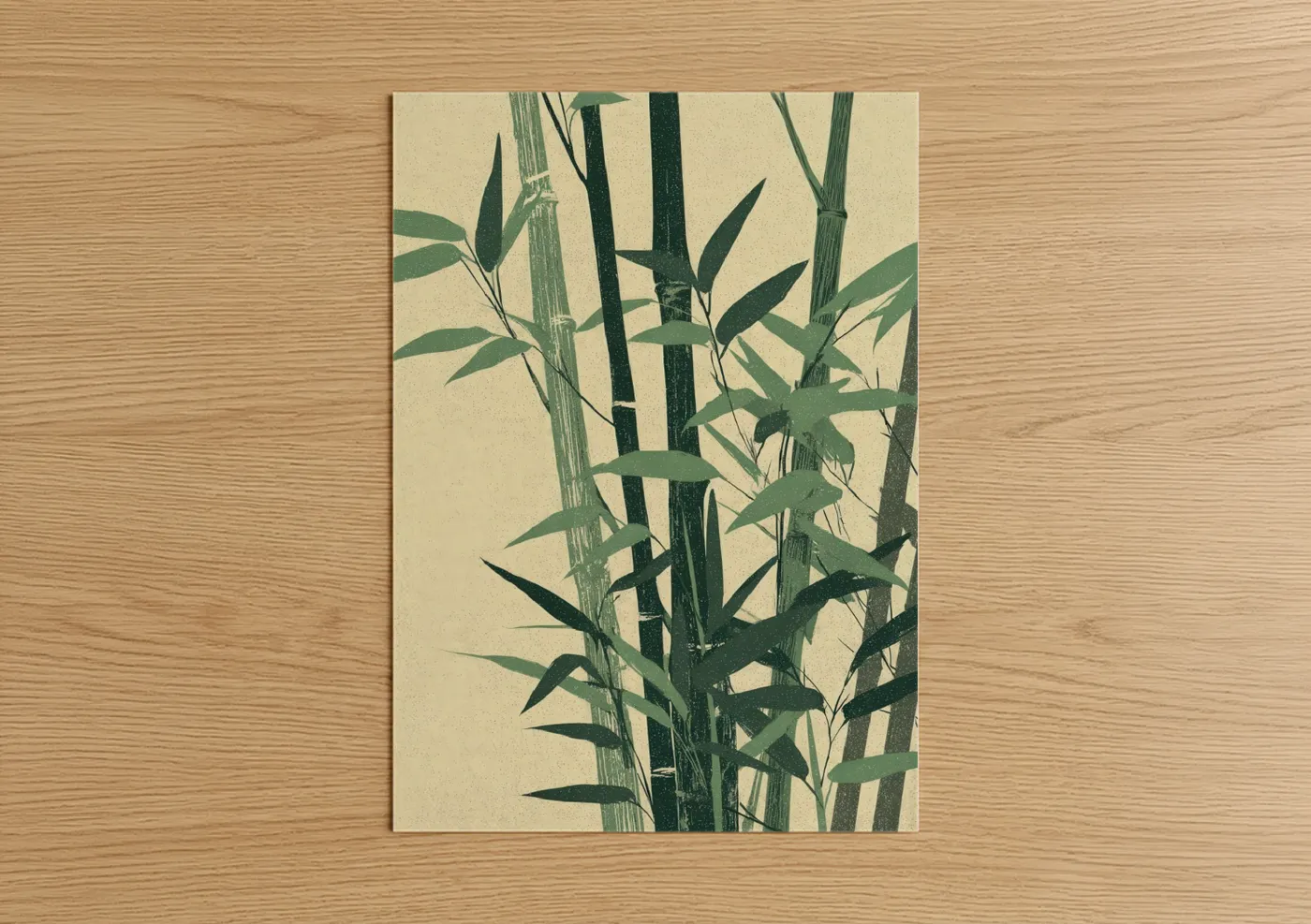 Zen Bamboo Grove Japanese Art Print Wall Art
