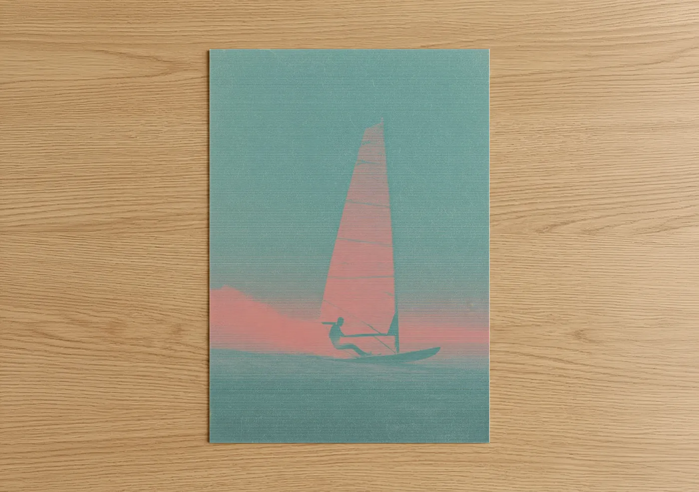 Sunset Windsurfer Water Sports Wall Art