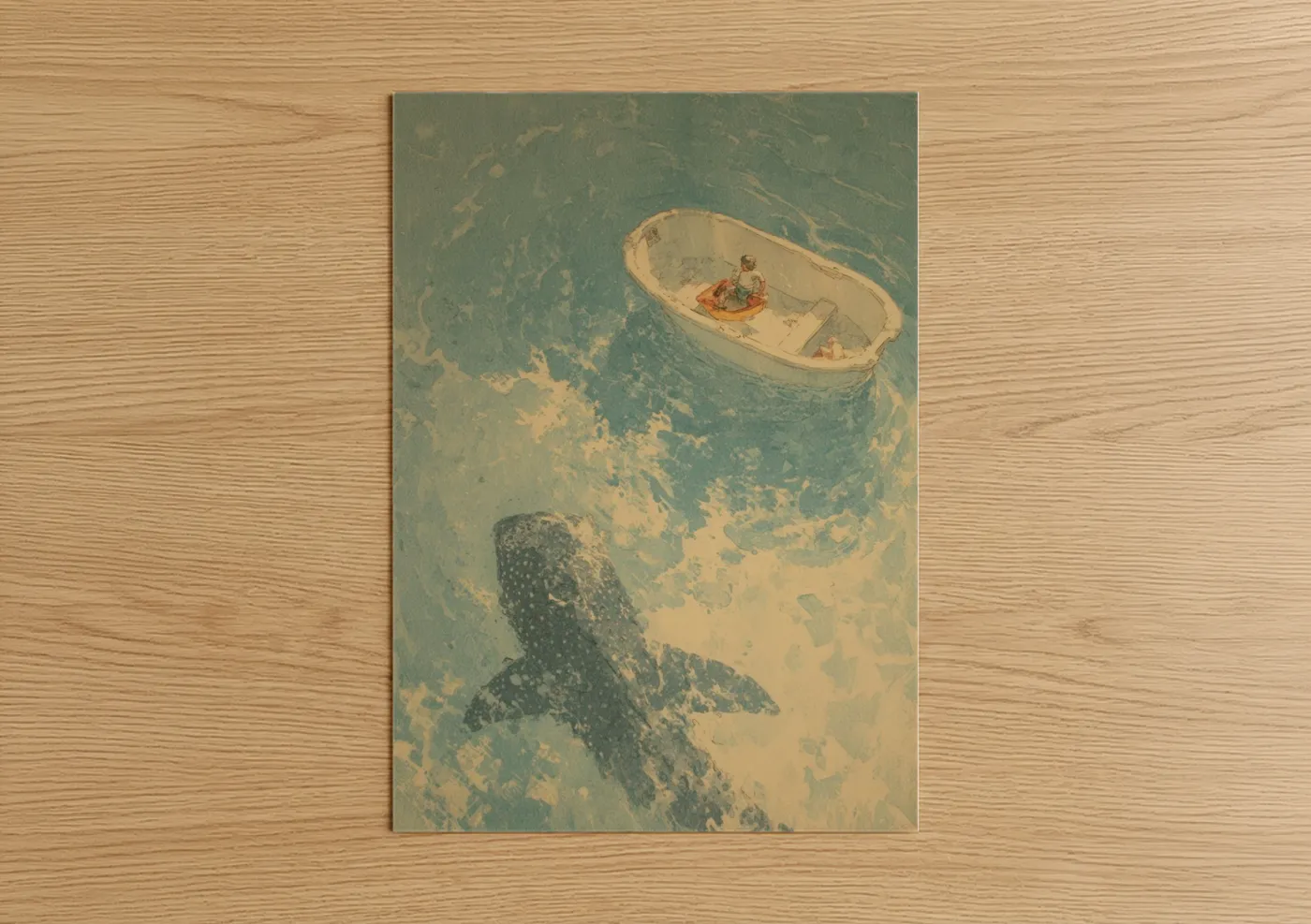 Whale Shark Encounter Aerial Ocean Wall Art