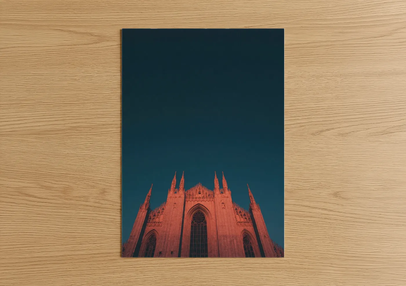 Crimson Cathedral Gothic Architecture Wall Art
