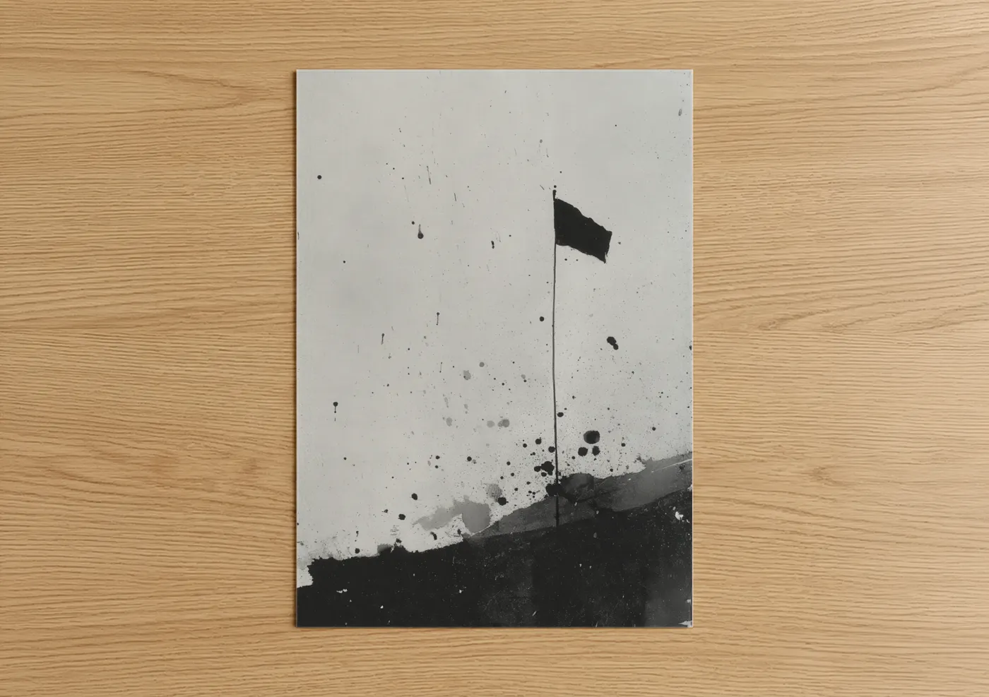 Black Flag Golf Rain Storm Wall Art