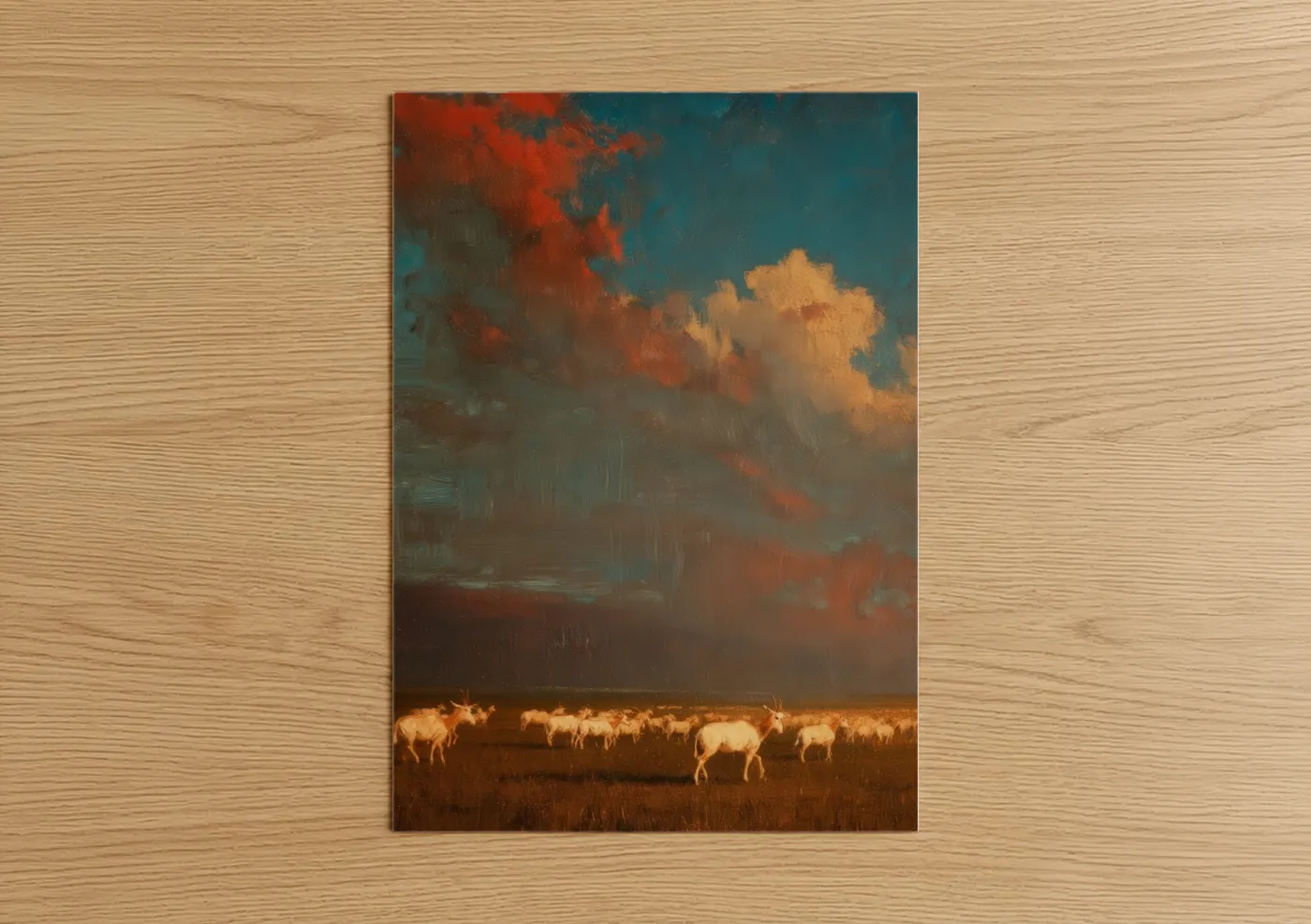 Golden Hour Antelope Herd Safari Wall Art