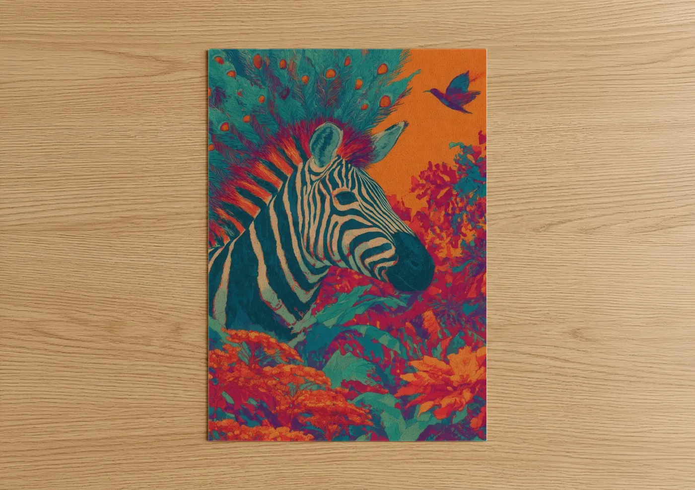 Fantastical Zebra Chimera Colorful Wall Art