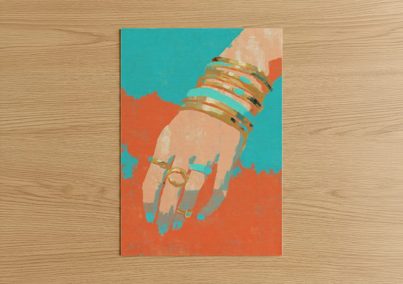 Gold Jewelry Fashion Accessory Wall Art