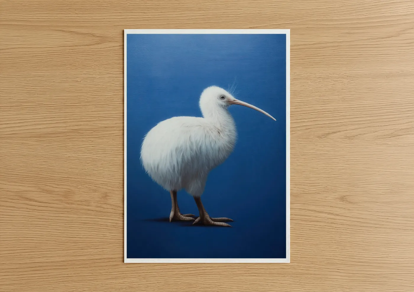 White Kiwi Bird Studio Portrait Wall Art