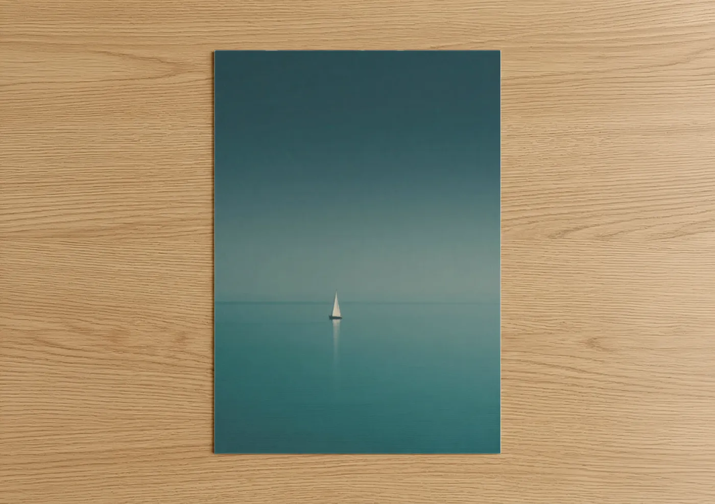 Minimalist Sailboat Calm Waters Wall Art