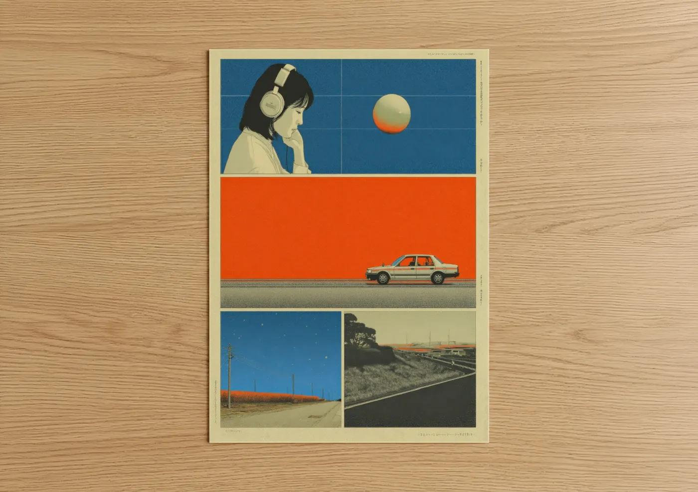 Japanese Y2K Aesthetic Neon Dreamer Wall Art