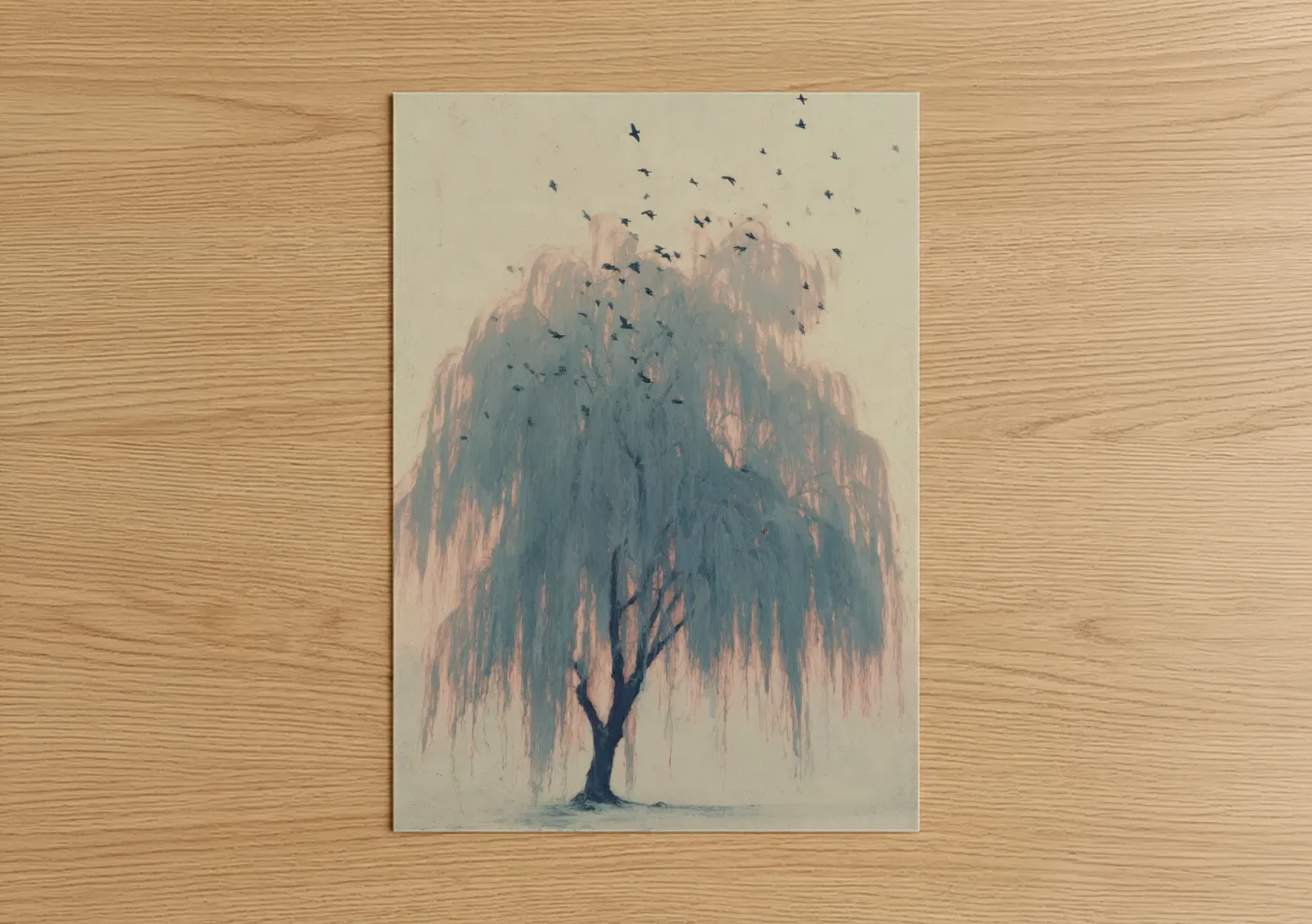 Weeping Willow Tree Sunrise Wall Art