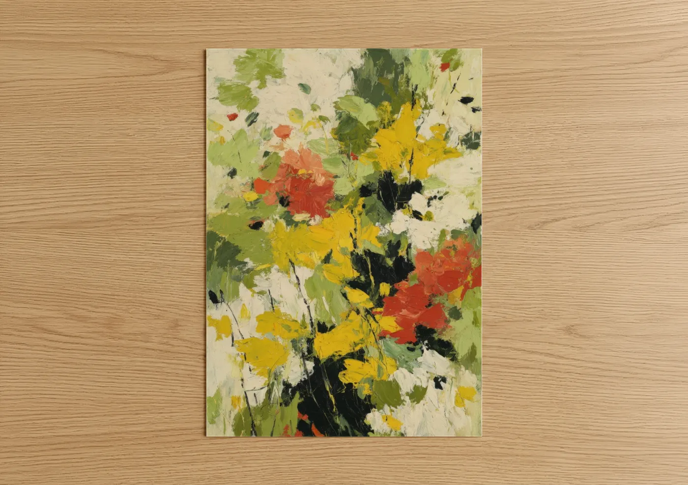 Abstract Spring Garden Floral Expressionism Wall Art