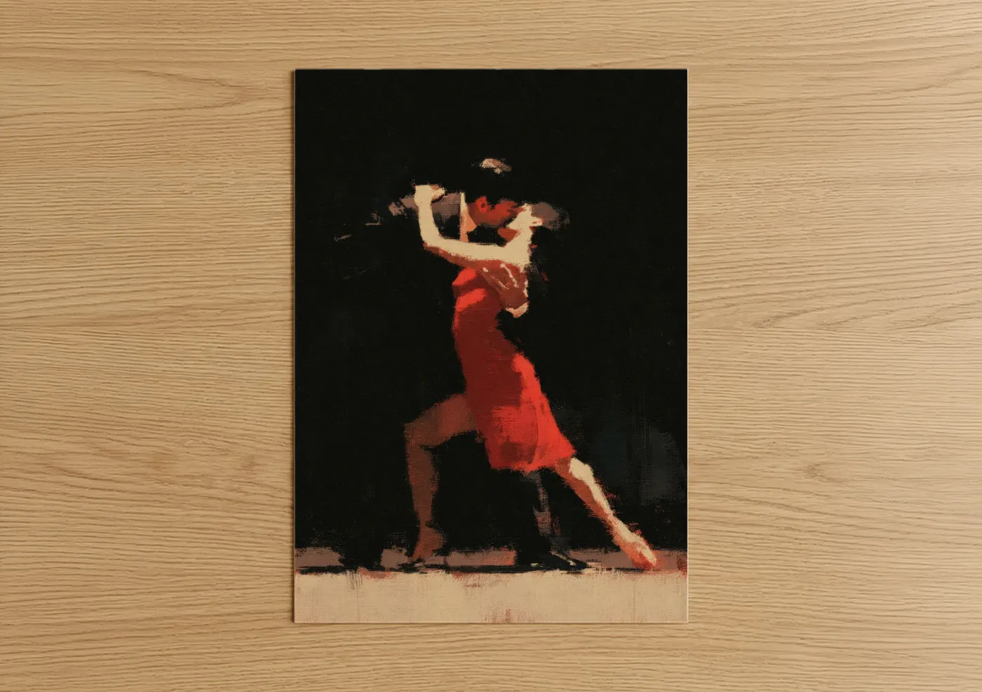 Red Tango Dancers Ballroom Passion Wall Art