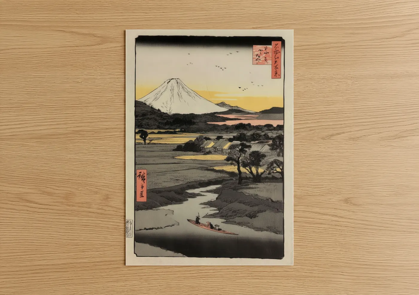Mount Fuji Dawn Landscape Japanese Wall Art