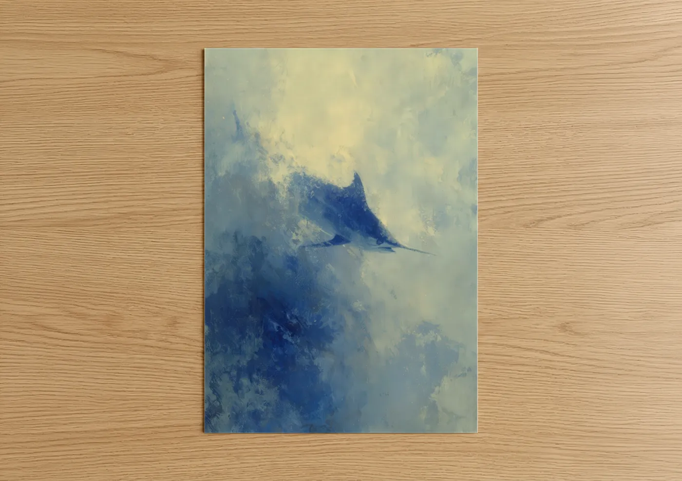 Blue Marlin Ocean Watercolor Art Wall Art
