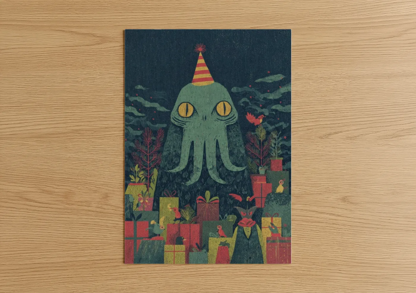 Whimsical Cthulhu Party Celebration Wall Art