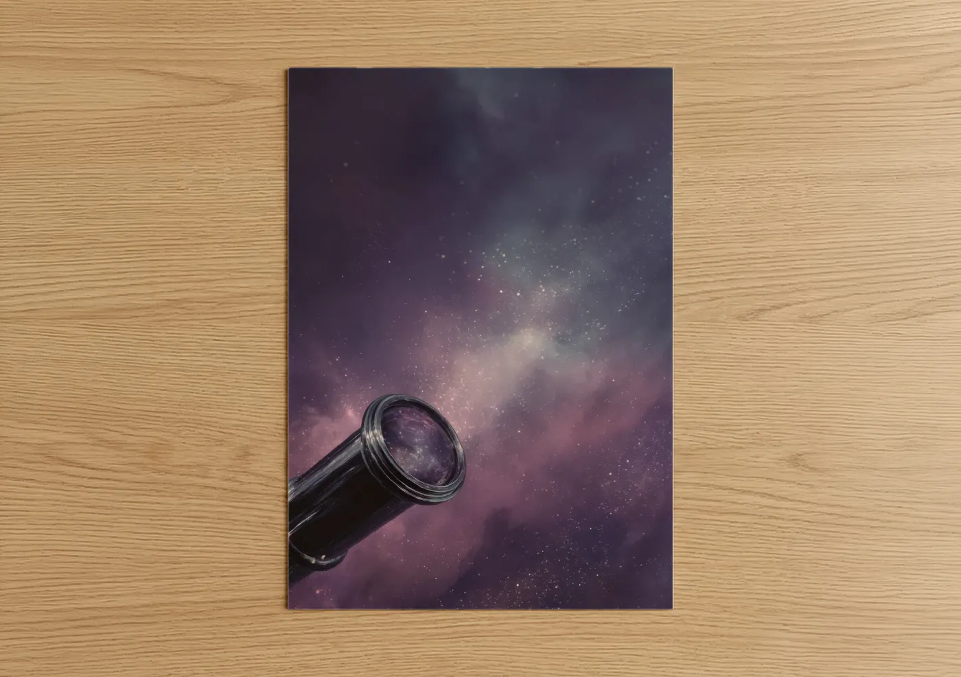 Cosmic Spyglass Galaxy Night Sky Wall Art