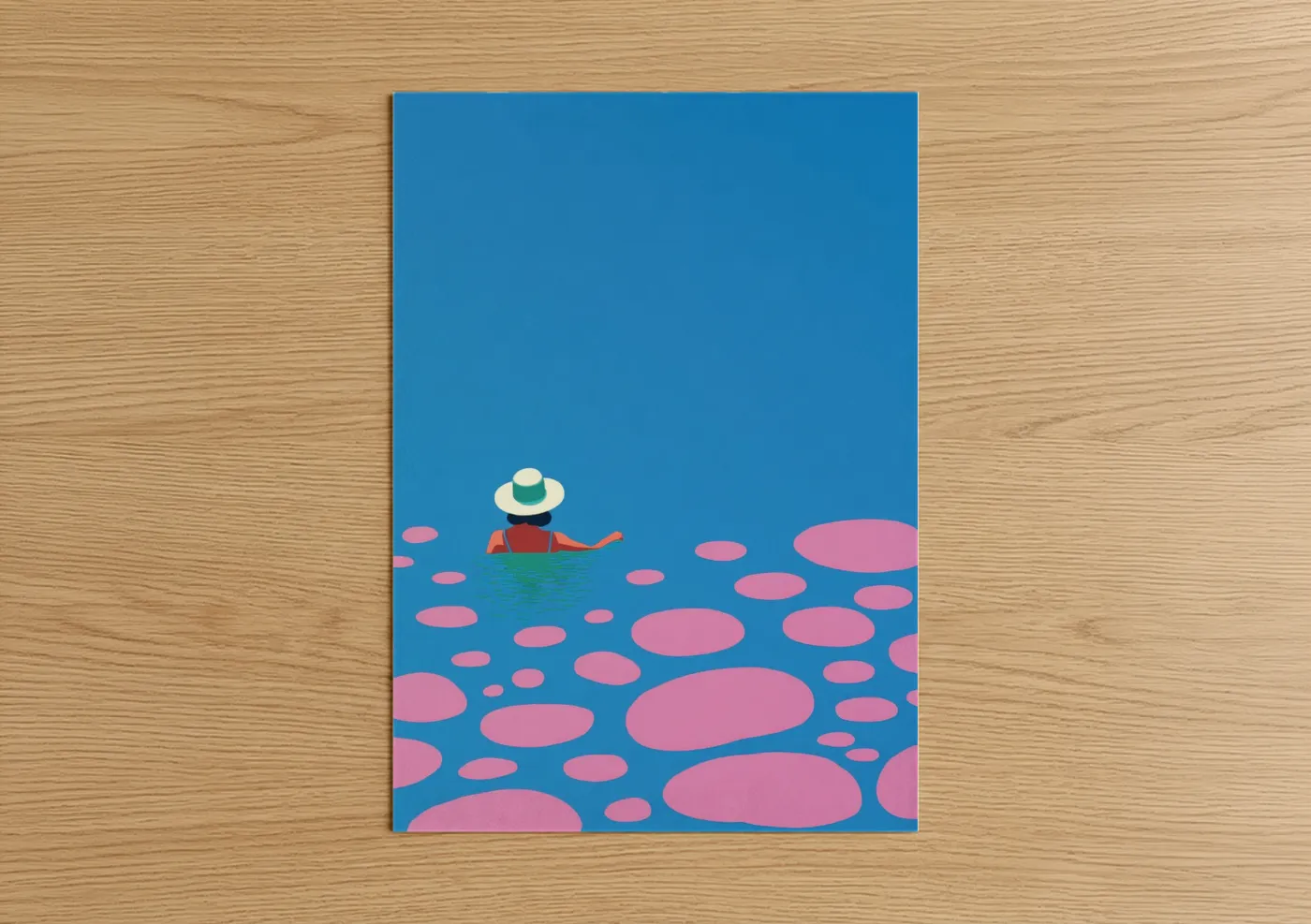 Swimming in lily pads contemporary Wall Art