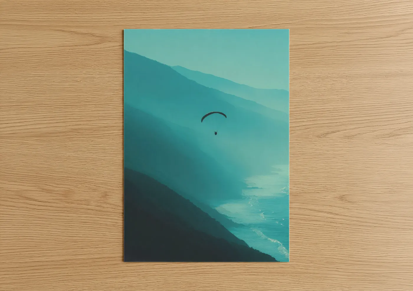 Coastal Paragliding Adventure Mountain View Wall Art