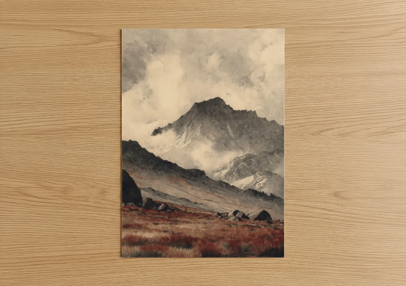 Misty Sierra Nevada Mountain Landscape Wall Art