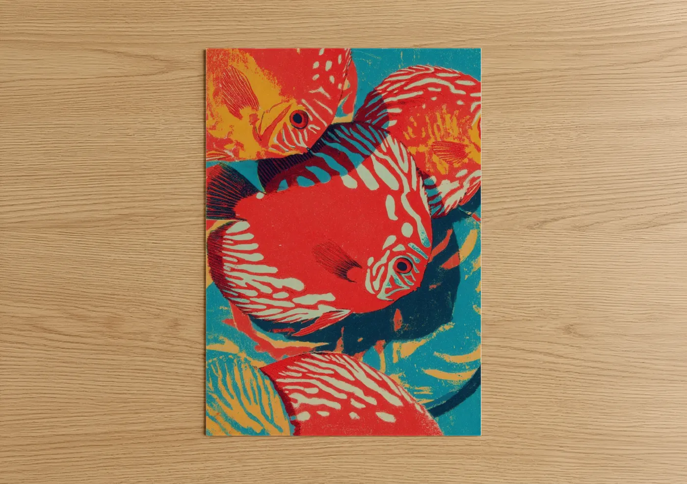 Colorful Discus Fish Pop Art Wall Art