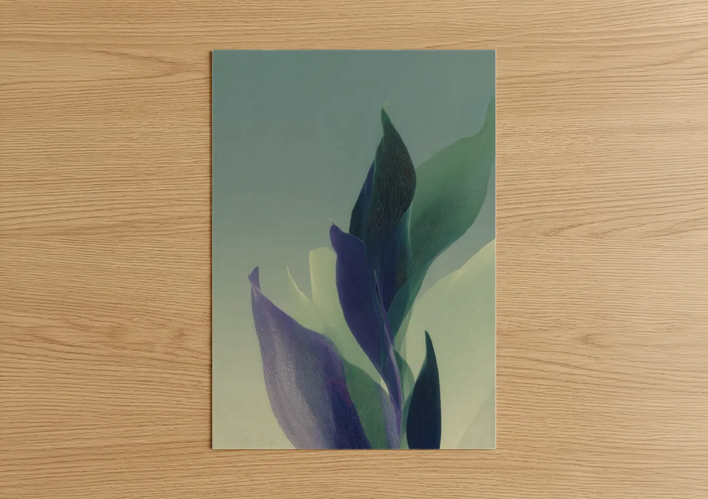 Emerald Herb Study Modern Botanical Wall Art