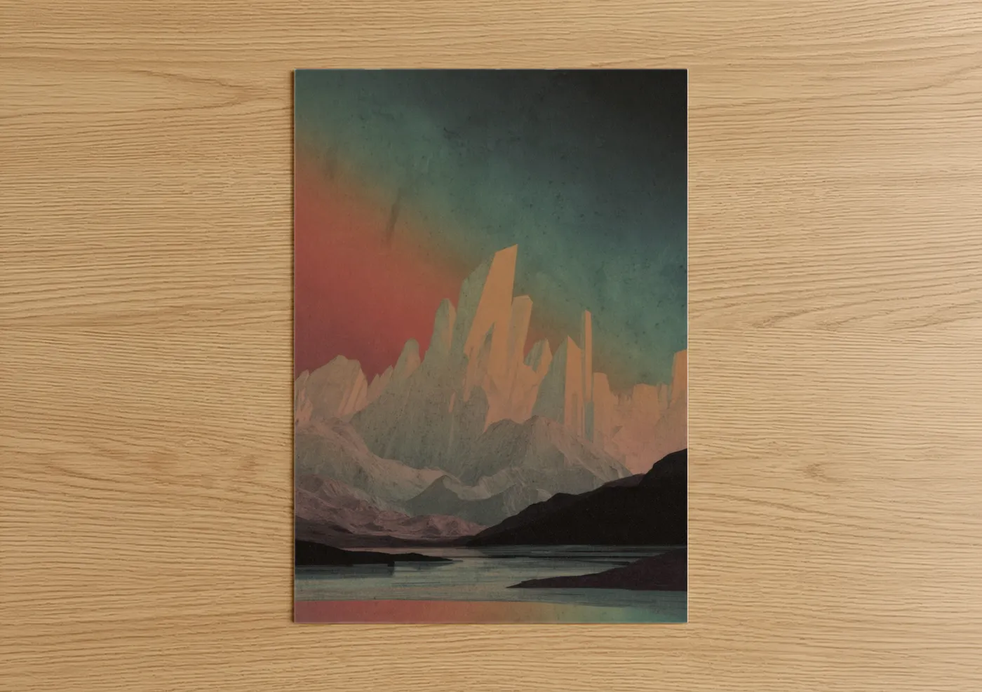 Crystalline Mountain Dreamscape Wall Art