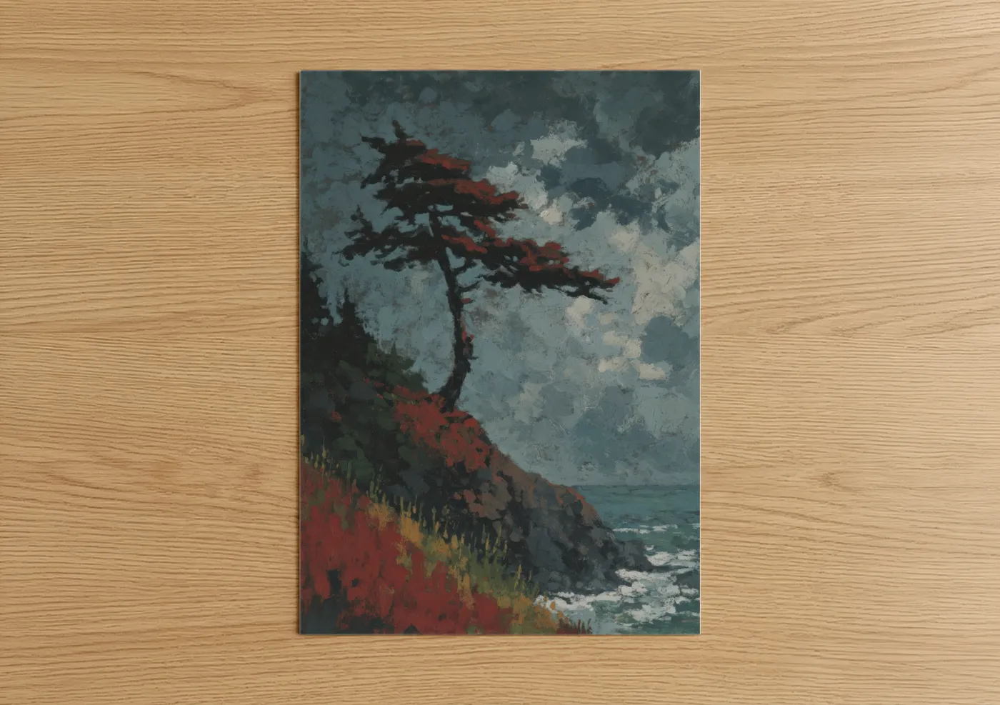 Crimson Redwood Coastal Landscape Wall Art