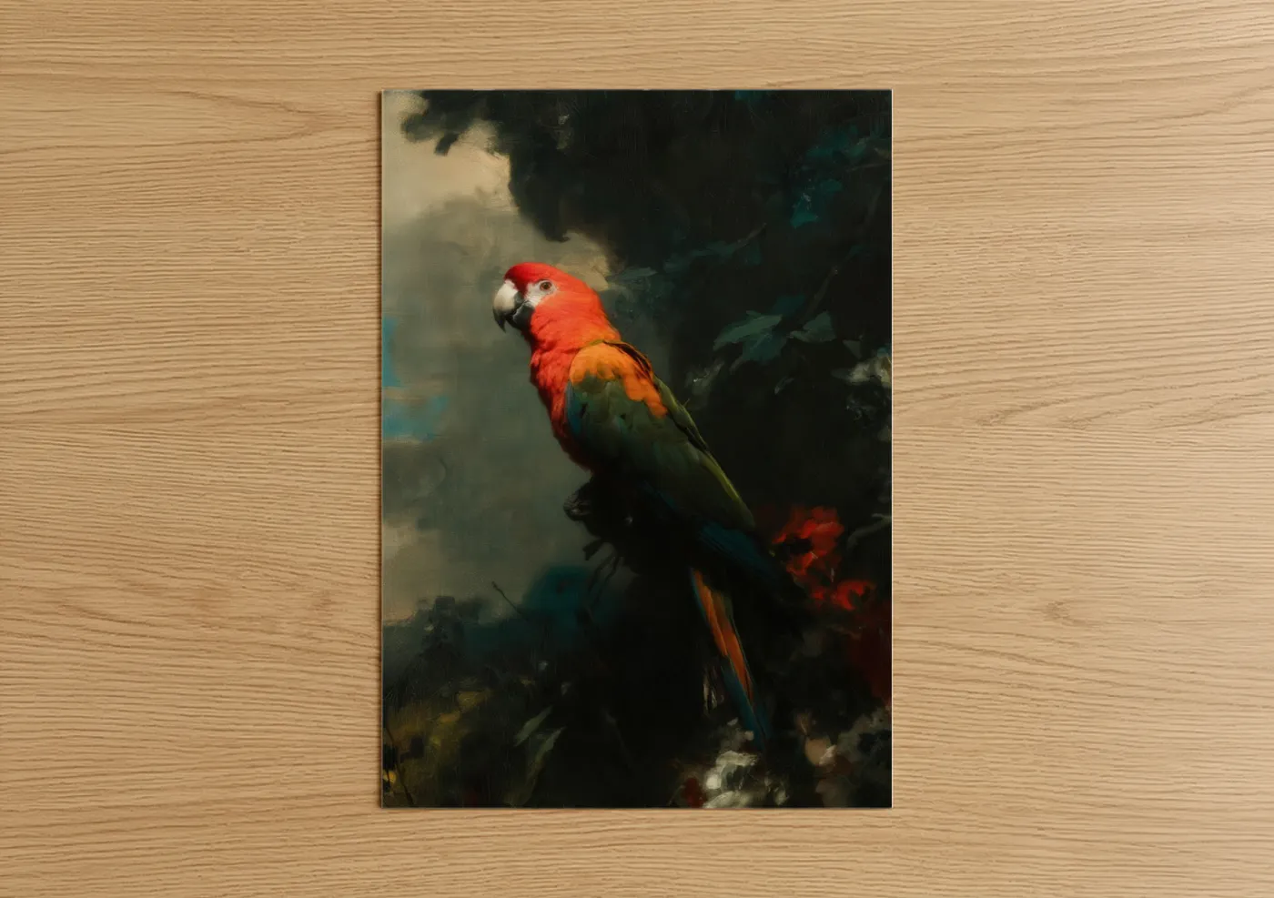 Scarlet Macaw Tropical Bird Portrait Wall Art