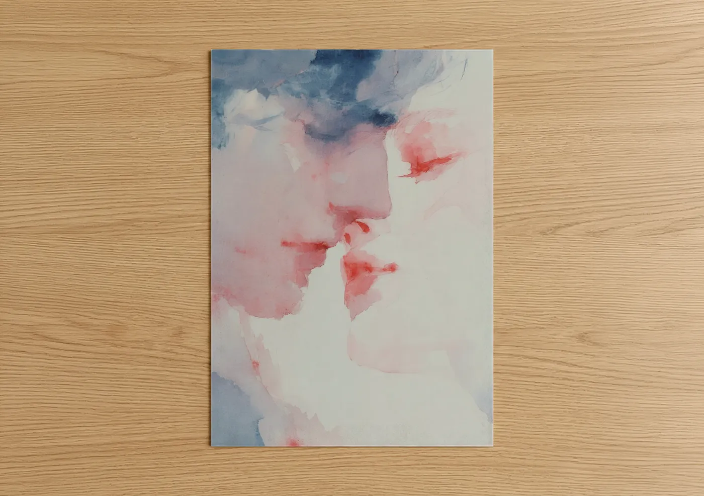 Watercolor Romance Couple Watercolor Wall Art