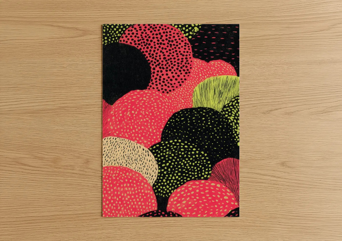 Vibrant Salad Circles Abstract Wall Art