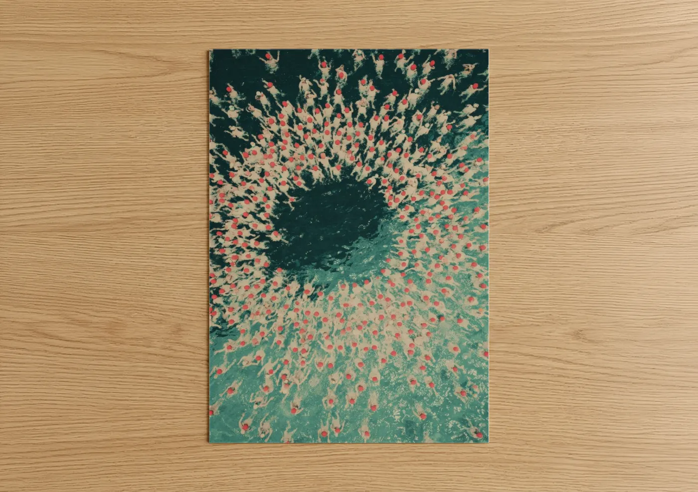 Synchronized Swimmers Aerial View Wall Art