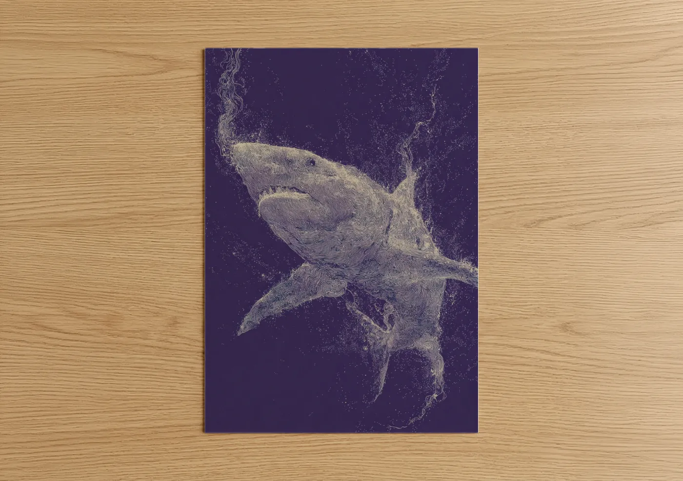 Ethereal Basking Shark Ocean Wall Art