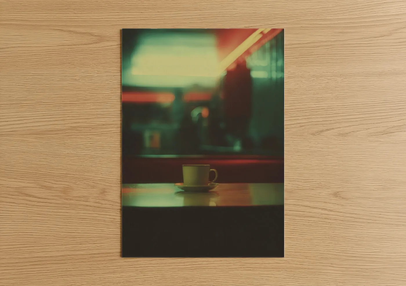 Neon Tea Moment Cafe Photography Wall Art