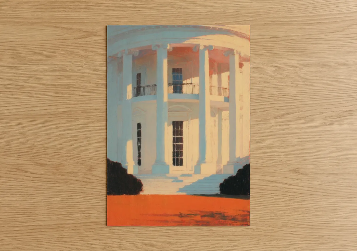 White House Golden Hour Architecture Wall Art