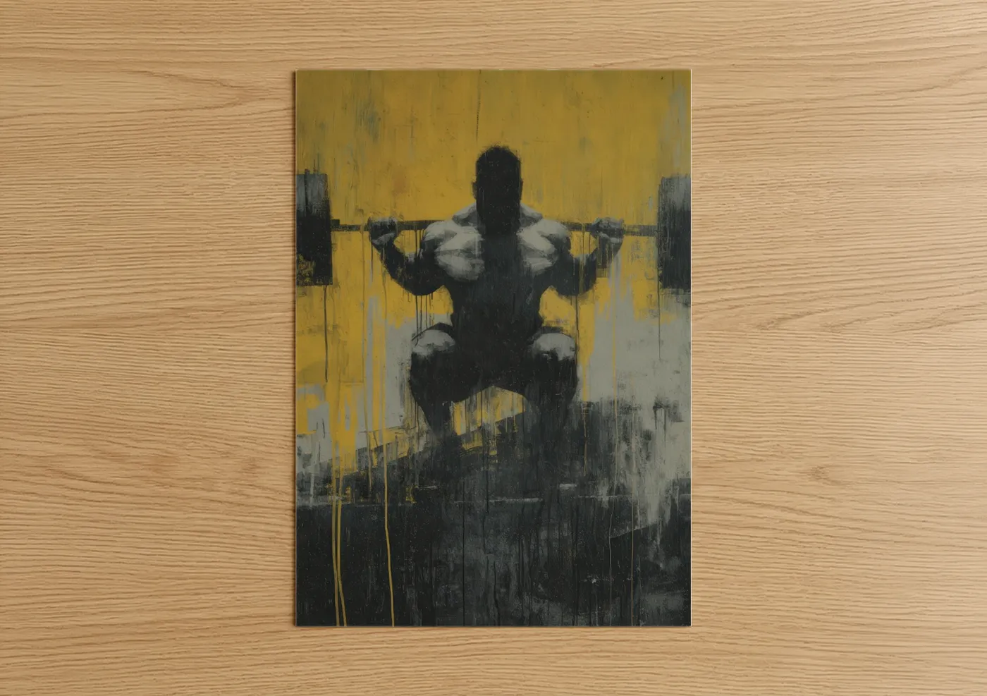 Powerful Bodybuilding Squat Wall Art