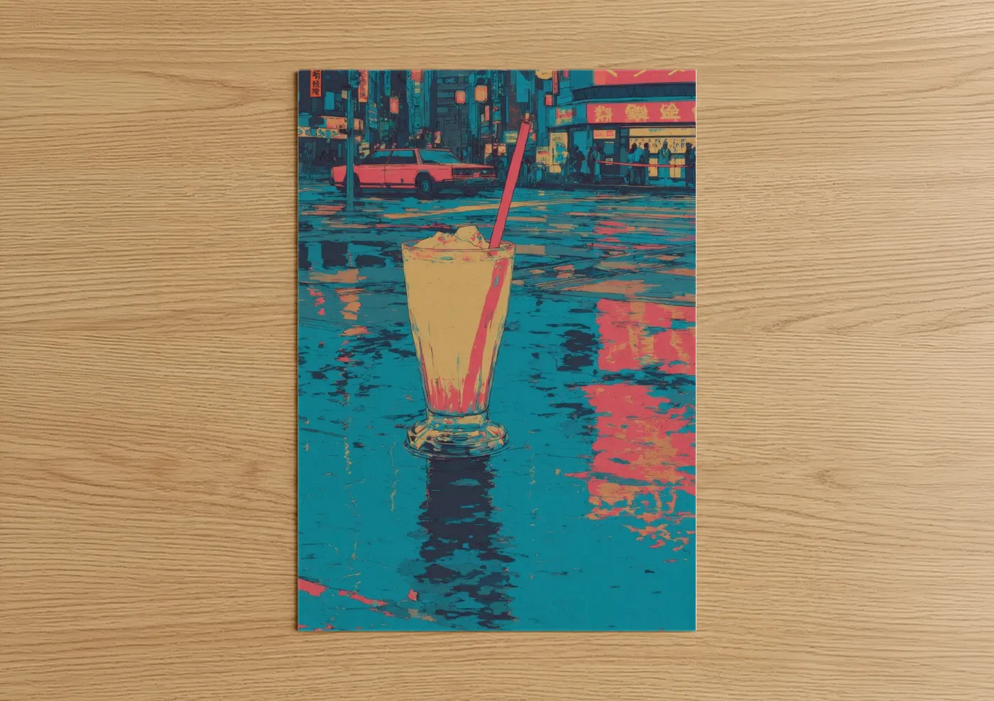Neon Milkshake Urban Pop Art Wall Art