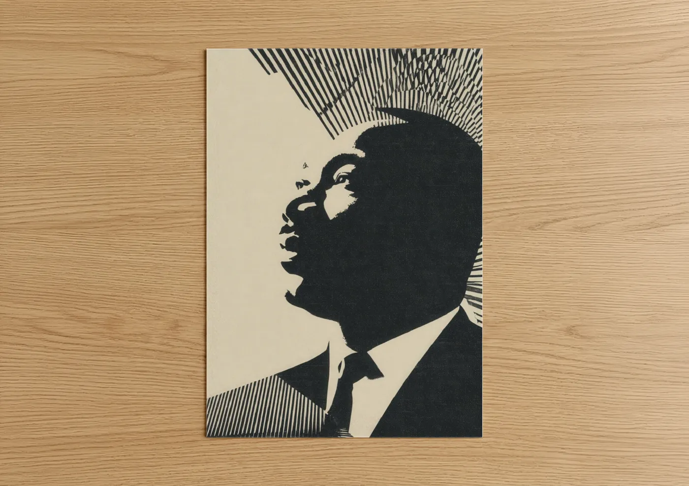 Martin Luther King Jr Portrait Silhouette Wall Art