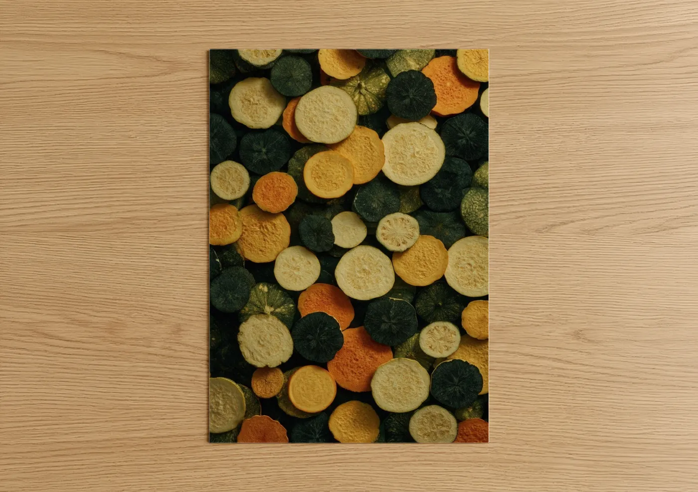 Colorful Vegetable Slices Food Photography Wall Art