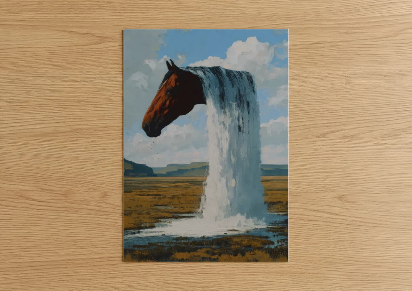 Majestic Ice Horse Surreal Wall Art