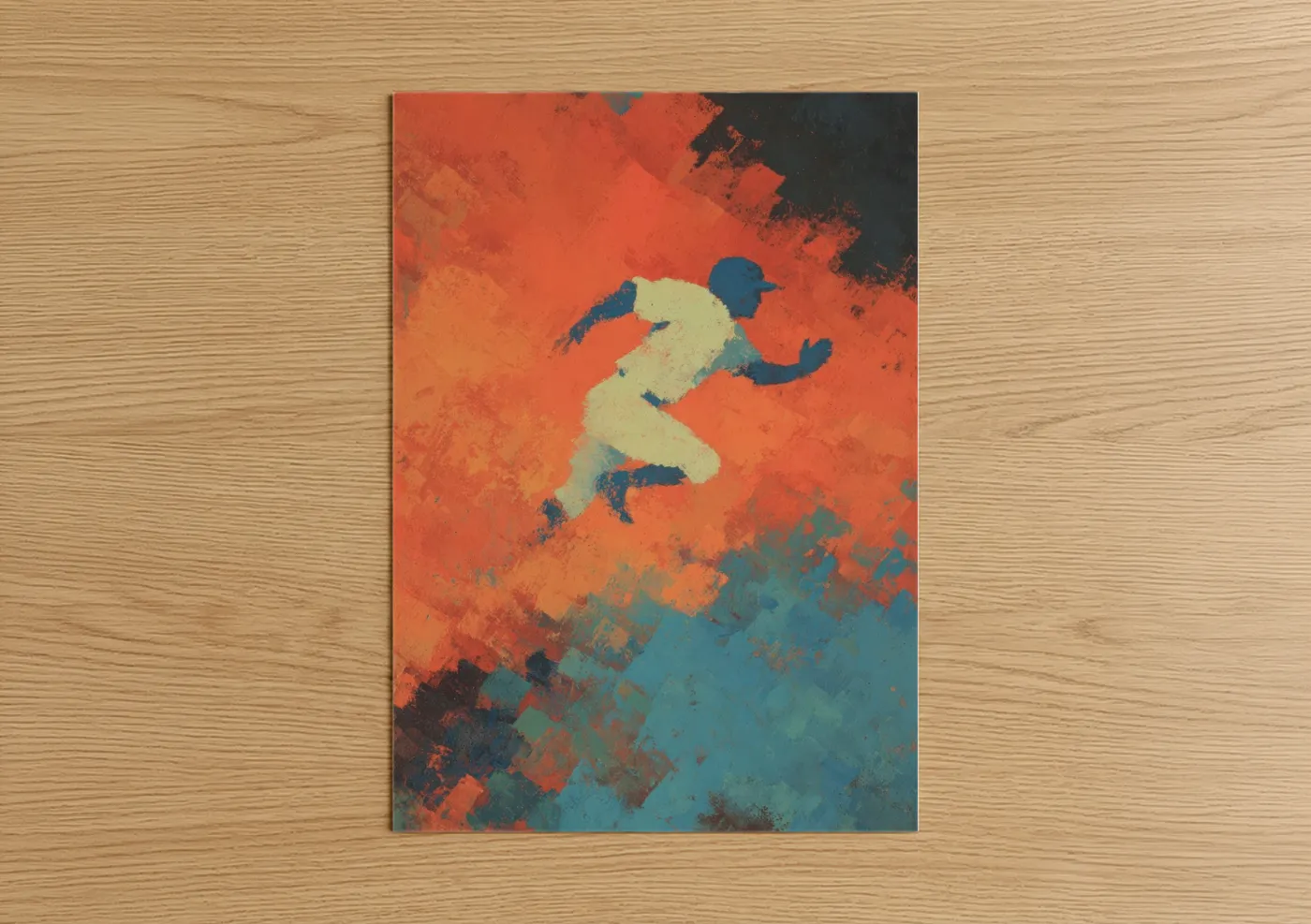 Dynamic Baseball Player Art Print Wall Art