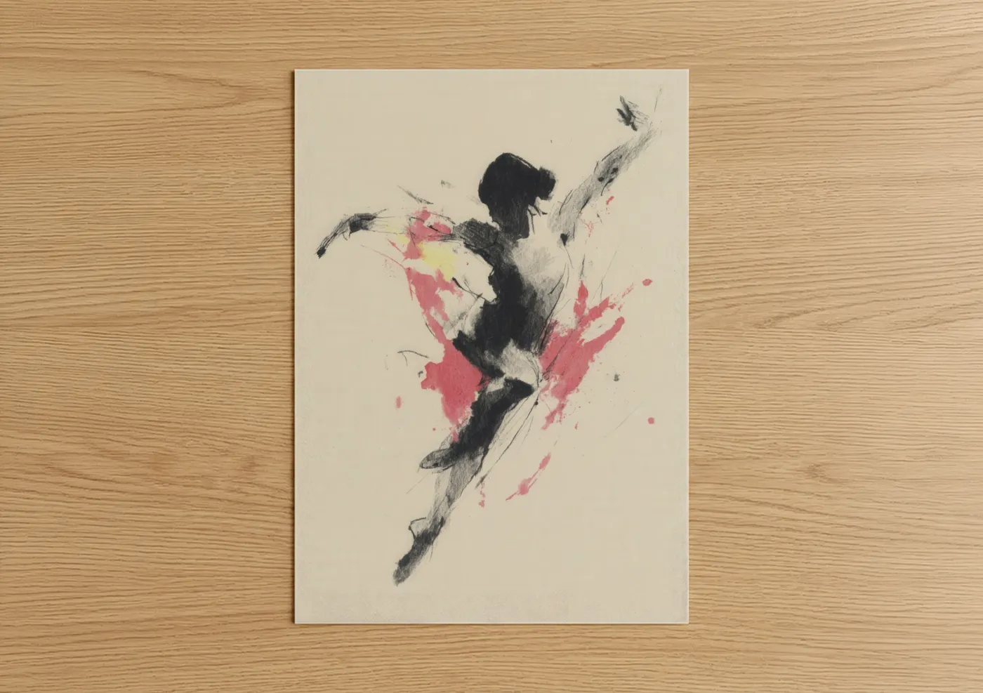Dynamic Zumba Dancer Abstract Art Wall Art