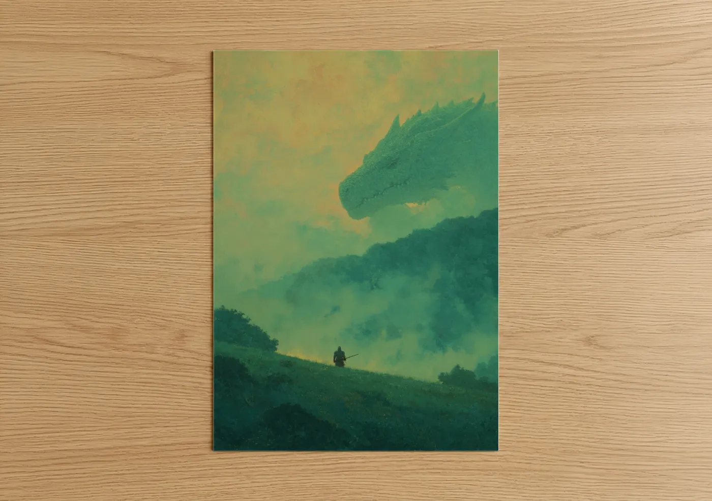 Dragon Warrior Fantasy Adventure Wall Art