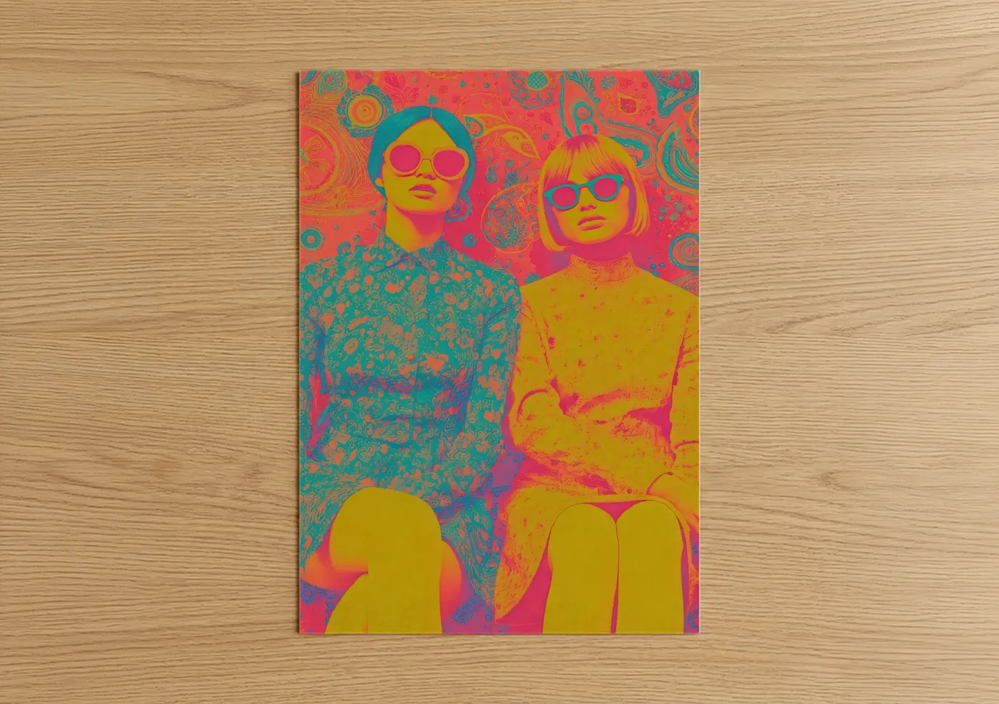 Retro Fashion Couple Pop Wall Art