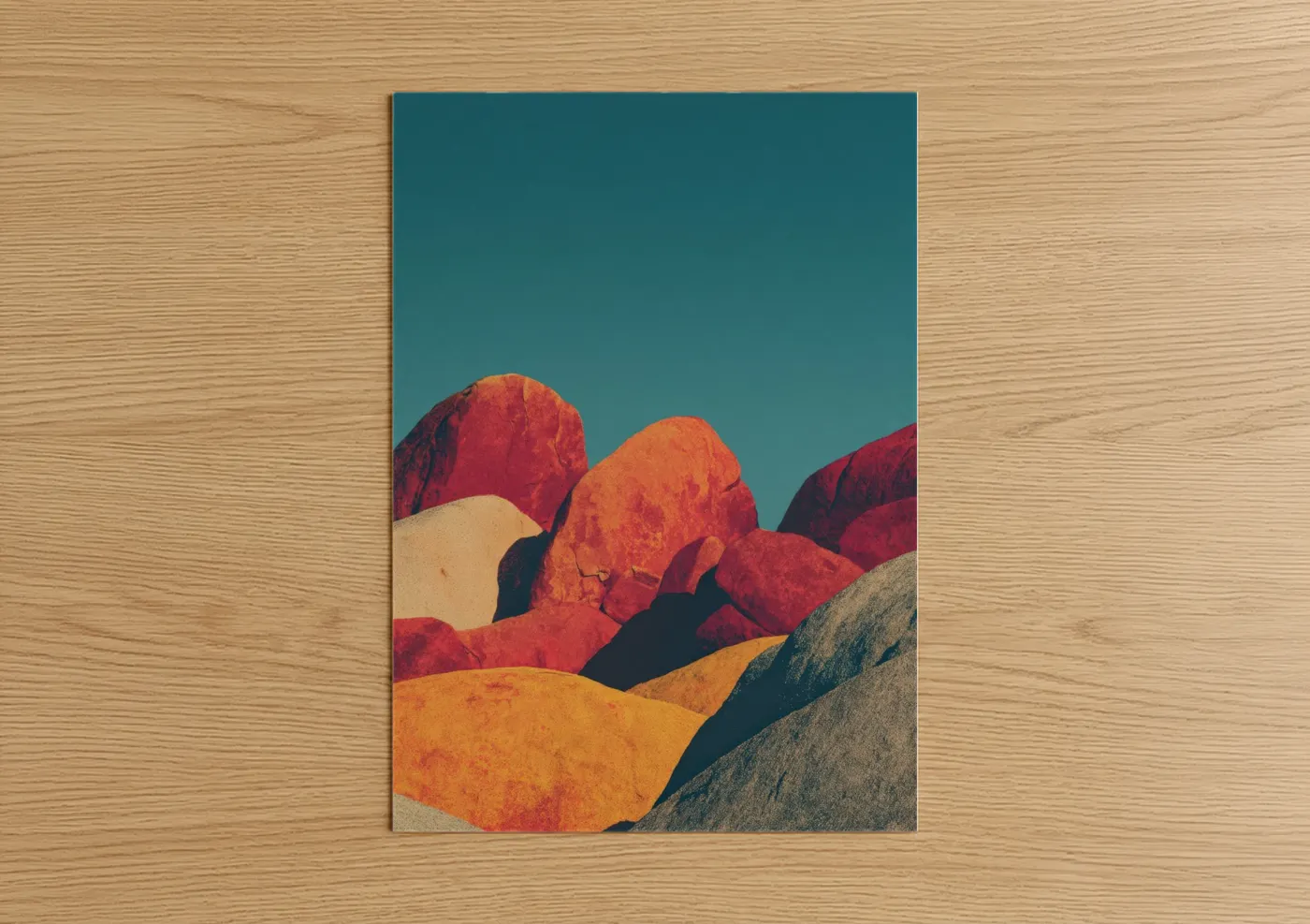 Crimson Desert Dune Abstract Wall Art